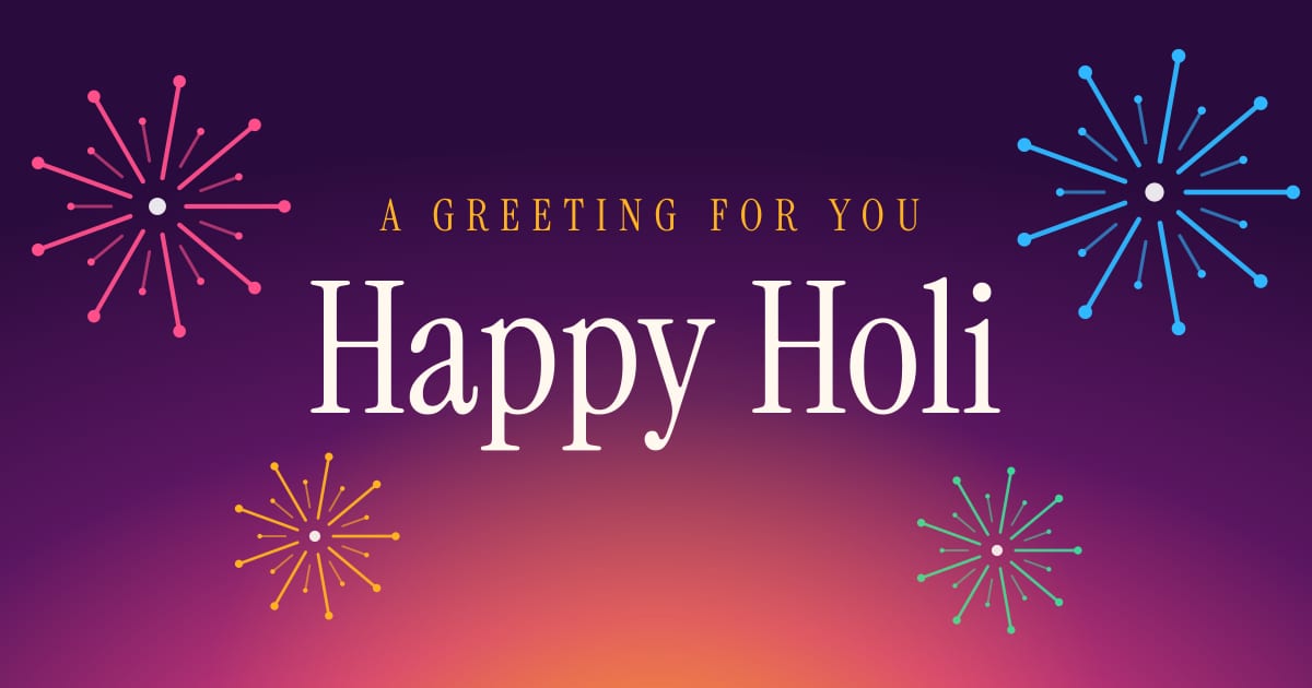 Holi greeting artwork